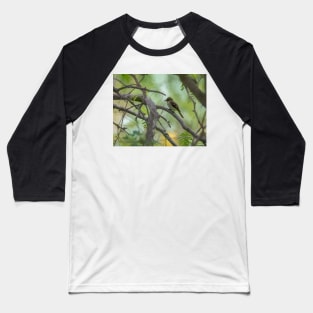 Acadian Flycatcher Photo Painting Baseball T-Shirt